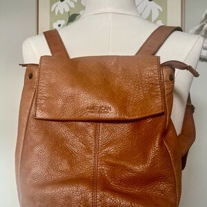 American Leather Co. Tan Leather Backpack